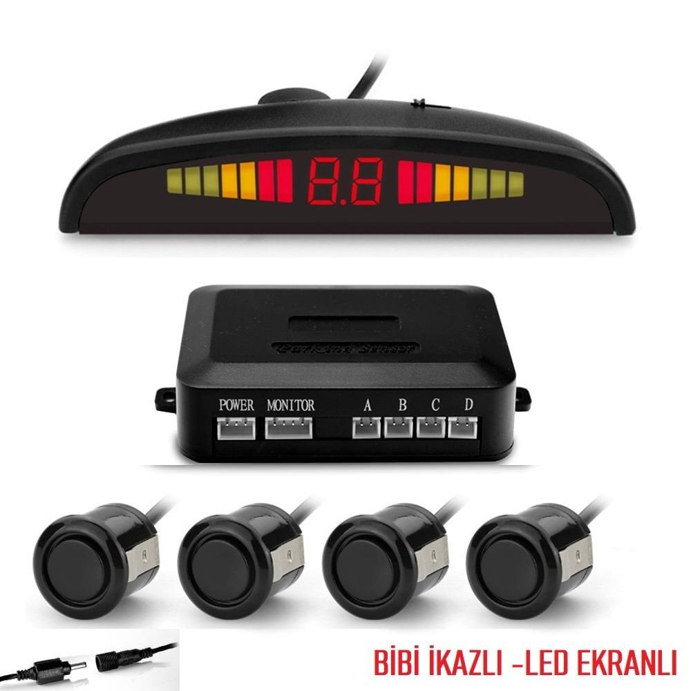 PARK SENSÖRÜ EKRAN GÖSTERGELİ SİYAH 18MM