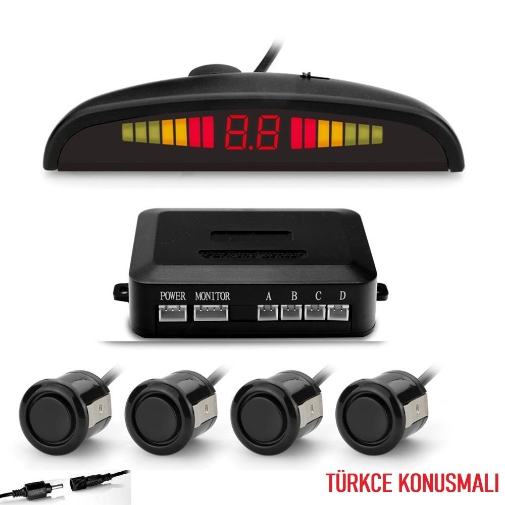 PARK SENSÖRÜ TÜRKÇE KONUŞMALI SİYAH 18MM