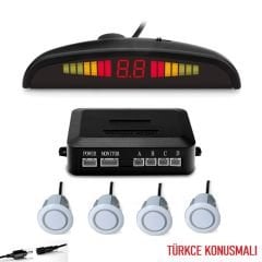 PARK SENSÖRÜ TÜRKÇE KONUŞMALI BEYAZ 18MM