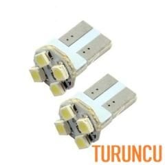 T10 DİPSİZ PARK LEDİ 12V TURUNCU 4 LEDLİ