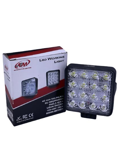 ÇALIŞMA LAMBASI 16 LED KARE 48W